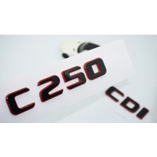 Dk Tuning C 250 Cdi Bagaj Kırmızı Siyah Abs Yazı Logo Benz Ile Uyumlu