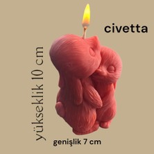 Civetta Ogal Gül Kokulu Sincap Modeli Soyawax Mum