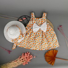 Bebegci Meyve Desenli Şapkalı 2'li Elbise