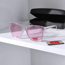 Ayel Glasses Kare Kadın Güneş Gözlüğü Pembe Şeffaf