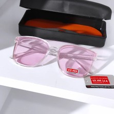 Ayel Glasses Kare Kadın Güneş Gözlüğü Pembe Şeffaf