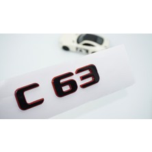 Dk Tuning C 63 Bagaj Kırmızı Siyah Abs Yazı Logo Benz Ile Uyumlu