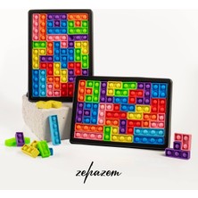 Zehazem Popitli Tetris Puzzle, 3D Building Blocks, Duyusal Oyuncak, Bpa Free, Yerli Üretim