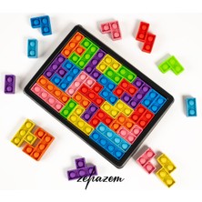 Zehazem Popitli Tetris Puzzle, 3D Building Blocks, Duyusal Oyuncak, Bpa Free, Yerli Üretim