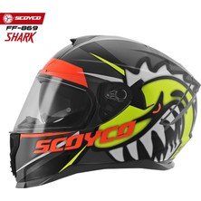 Scoyco Motosiklet Kaskı 869 Shark Tam Kapalı