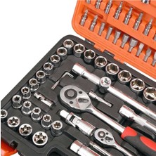 Tools NEW TOOLS 108 Pcs Crv Çeliği Profesyonel Lokma Takımı 1/2-1/4(108 Parça)