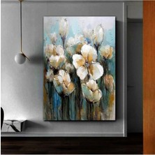 Limitless Design Harikabirev Resimli Tablo Yağlı Boya Görünümlü Şık Çiçek Modelli Hd Baskı Kanvas Tablo Model E10