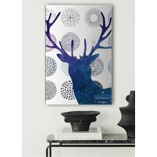 Limitless Design Exclusive Modern Soyut Yağlı Boya Görünümlü Geyik Dekoratif Hd Baskı Kanvas Tablo