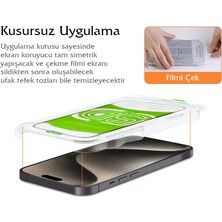 CepStok iPhone 16 Plus Ekran Koruyucu Hizalama Aparatlı Premium Tam Kaplayan Temperli Cam