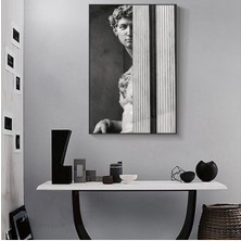 Limitless Design Michelagelo Heykel Görünümlü Hd Baskı Kanvas Tablo