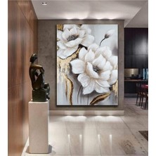 Limitless Design Modern Tasarım Çiçek Kanvas Gülen Tablo