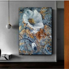 Limitless Design Harikabirev Resimli Tablo Yağlı Boya Görünümlü Şık Çiçek Modelli Hd Baskı Kanvas Tablo Model E2