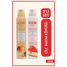 Icon Care Cilt Bakım Köpüğü Vanilla Creme Brulee - Strawberry - Cheesecake 2'li Set