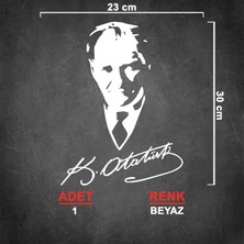 Atatürk İmza Sticker - Atatürk Sticker - Oto Sticker - Araba Sticker - Araç Sticker