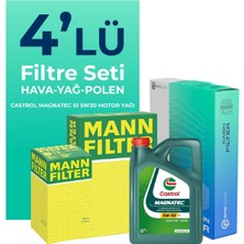 MANN Chevrolet AVEO / KALOS 1.3 DIZEL Filtre Bakım Seti Castrol Motor Yağlı (2011-2015) 4 Lü