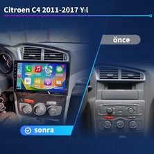 Citroen C4 2011-2017 Yıl Android Sürüm 13 Kablosuz Carplay Navigasyon Multimedya 10 Inç Ekran 2Gb Ram 32Gb Rom Hafıza