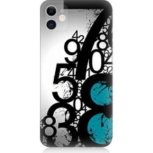 Teknomeg Apple iPhone 12 Uyumlu Sayısal Karmaşa  Desenli Silikon Kılıf