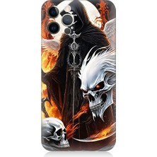 Teknomeg Apple iPhone 12 Pro Max Uyumlu Karanlık Melek  Desenli Silikon Kılıf