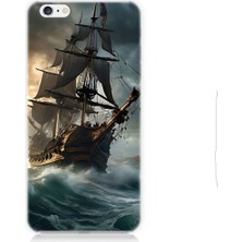 Teknomeg Apple iPhone 6 Uyumlu Yelkenli Gemi  Desenli Silikon Kılıf