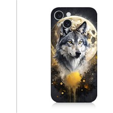 Teknomeg Apple iPhone 15 Uyumlu Ay ve Kurt  Desenli Silikon Kılıf
