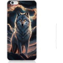 Teknomeg Apple iPhone 6 Plus Uyumlu Kurt ve Ay  Desenli Silikon Kılıf