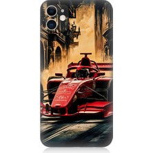 Teknomeg Apple iPhone 11 Uyumlu Formula Araba  Desenli Silikon Kılıf