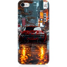 Teknomeg Apple iPhone 7 Plus Uyumlu Gece Araba  Desenli Silikon Kılıf