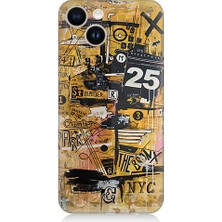 Teknomeg Apple iPhone 13 Uyumlu Karma Grafik  Desenli Silikon Kılıf