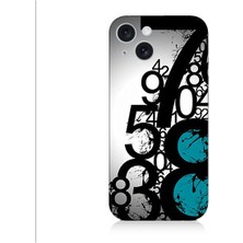 Teknomeg Apple iPhone 15 Uyumlu Sayısal Karmaşa  Desenli Silikon Kılıf