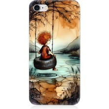 Teknomeg Apple iPhone 8 Uyumlu Yalnız Çocuk  Desenli Silikon Kılıf