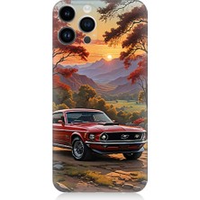 Teknomeg Apple iPhone 14 Pro Uyumlu Klasik Araba  Desenli Silikon Kılıf
