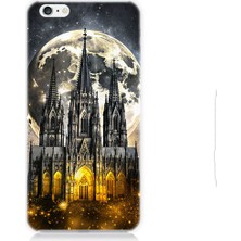 Teknomeg Apple iPhone 6 Plus Uyumlu Ay ve Katedral  Desenli Silikon Kılıf