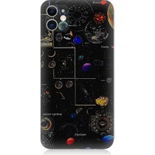 Teknomeg Apple iPhone 11 Uyumlu Uzay Haritası  Desenli Silikon Kılıf