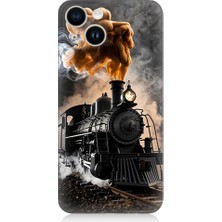 Teknomeg Apple iPhone 14 Plus Uyumlu Kara Tren  Desenli Silikon Kılıf