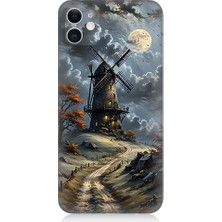 Teknomeg Apple iPhone 11 Uyumlu Yel Değirmeni  Desenli Silikon Kılıf