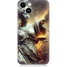Teknomeg Apple iPhone 13 Uyumlu Adalet Heykeli  Desenli Silikon Kılıf