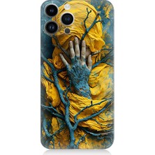 Teknomeg Apple iPhone 13 Pro Uyumlu Sarı Yağmurluk  Desenli Silikon Kılıf