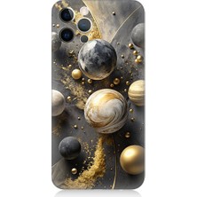 Teknomeg Apple iPhone 12 Pro Uyumlu Gezegenler Sistemi  Desenli Silikon Kılıf