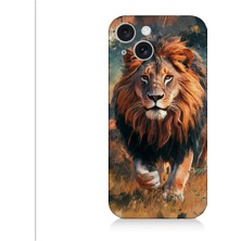 Teknomeg Apple iPhone 15 Uyumlu Aslan Portresi  Desenli Silikon Kılıf