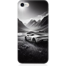 Teknomeg Apple iPhone 7 Plus Uyumlu Dağ Yolunda Araba  Desenli Silikon Kılıf
