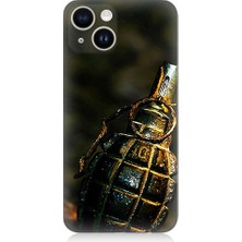 Teknomeg Apple iPhone 14 Uyumlu El Bombası  Desenli Silikon Kılıf
