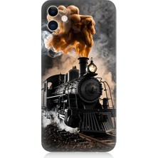 Teknomeg Apple iPhone 11 Uyumlu Kara Tren  Desenli Silikon Kılıf