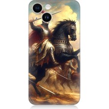 Teknomeg Apple iPhone 14 Plus Uyumlu Şövalye ve Savaş  Desenli Silikon Kılıf