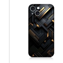 Teknomeg Apple iPhone 15 Plus Uyumlu Geometrik Desen  Desenli Silikon Kılıf