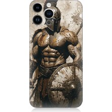 Teknomeg Apple iPhone 13 Pro Uyumlu Savaşçı Gladiatör  Desenli Silikon Kılıf