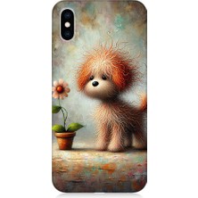 Teknomeg Apple iPhone Xs Uyumlu Sevimli Köpek  Desenli Silikon Kılıf