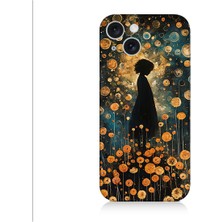 Teknomeg Apple iPhone 15 Uyumlu Yalnız Kadın  Desenli Silikon Kılıf