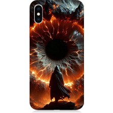 Teknomeg Apple iPhone Xs Uyumlu Ateş Çemberi  Desenli Silikon Kılıf