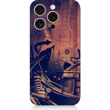 Teknomeg Apple iPhone 15 Pro Max Uyumlu Karanlık Tiyatro  Desenli Silikon Kılıf