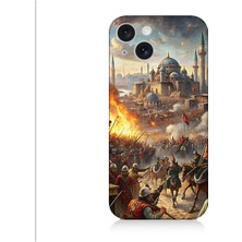 Teknomeg Apple iPhone 15 Plus Uyumlu Ay ve Kurt  Desenli Silikon Kılıf